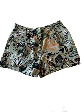 Blue Sol Linen Blend tropical Shorts. Size 6